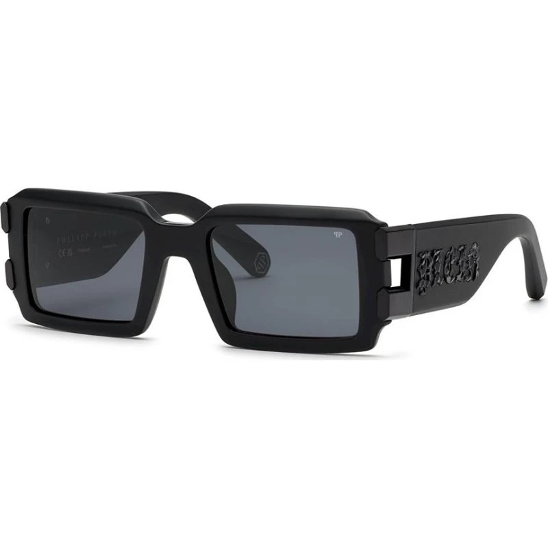 Philipp Plein Plein Eagle SPP129V Sonnenbrille Schwarz Grau 54mm