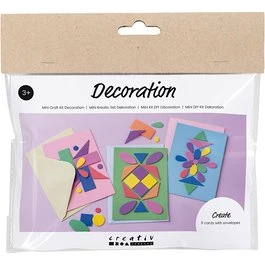 Moosgummi-Kartendekoration Set, 3 Farben, ab 3 Jahren