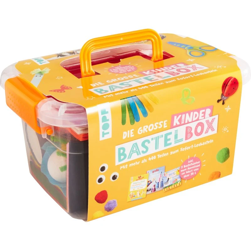 KreativBox: Die große Kinderbastelbox mit 3 Bastelbüchern