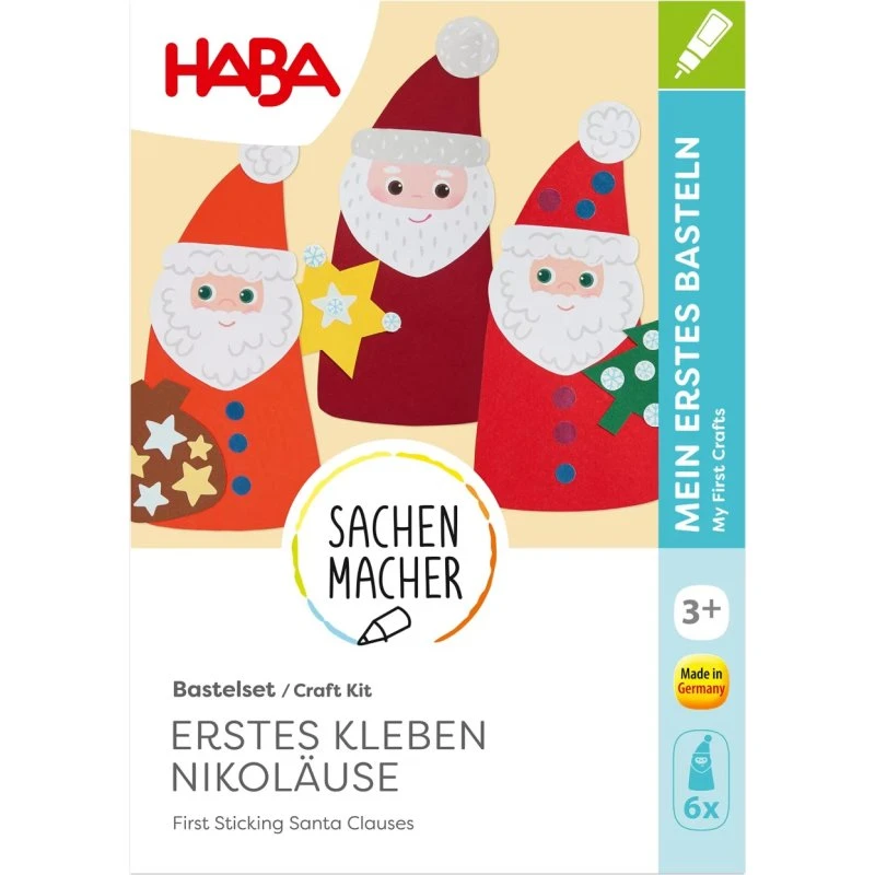 HABA Sachenmacher Erstes Kleben Nikoläuse Bastelset