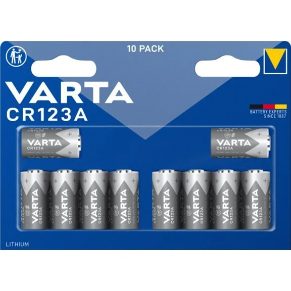 VARTA Lithium CR123A Megablister 10er Pack Lithium-Batterien