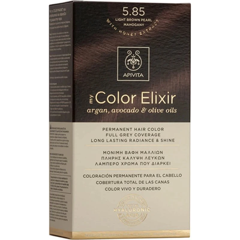 Apivita My Color Elixir Dauerhafte Haarfarbe N5,85 Hellbraun Perle