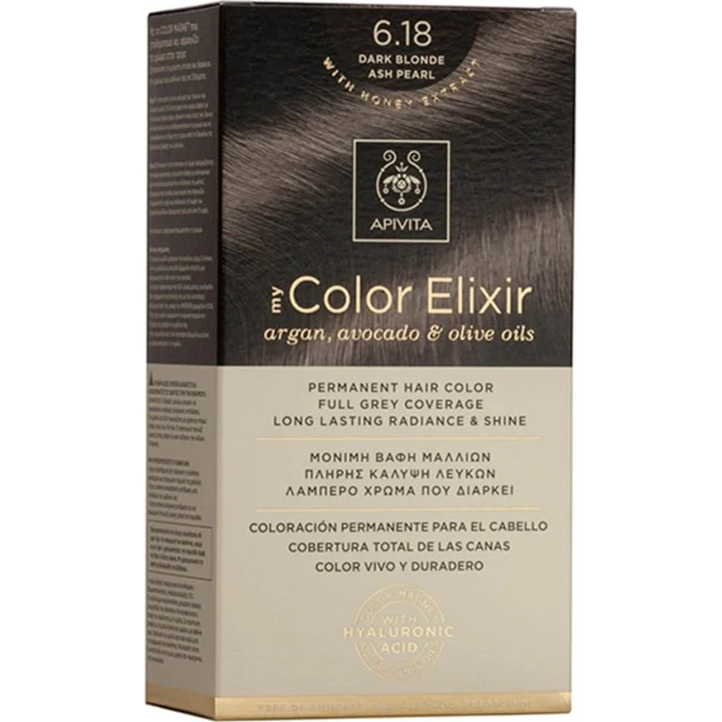 Apivita My Color Elixir Permanente Haarfarbe N6,18 Dunkelblond Sandelholz