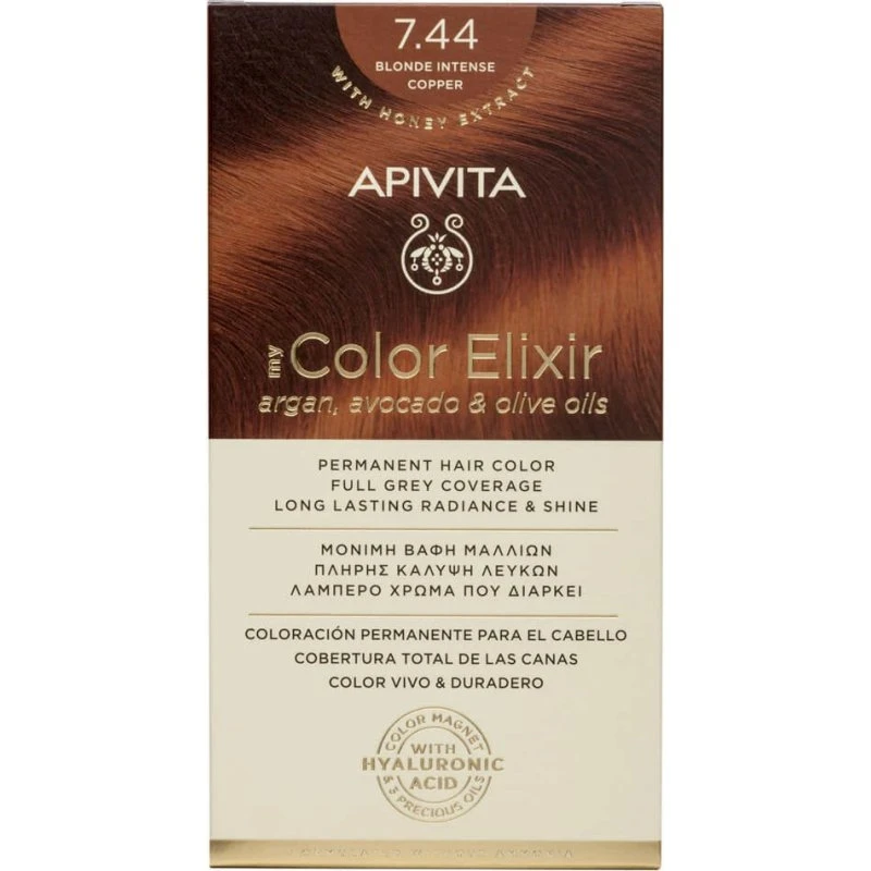 Apivita My Color Elixir Dauerhafte Haarfarbe N7,44 Intensiv Bronze