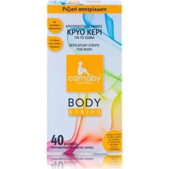 CARNABY Body Strips Kaltwachsstreifen für den Körper, 40 Stück