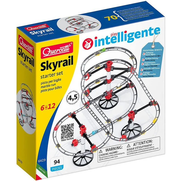 Quercetti Skyrail Kugelbahn Starter Set 94-tlg.