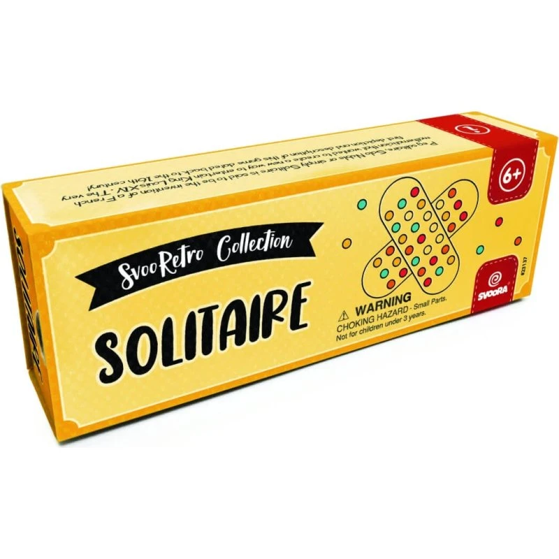 Svoora Solitaire Logikspiel aus Holz in Retro-Pastellfarben