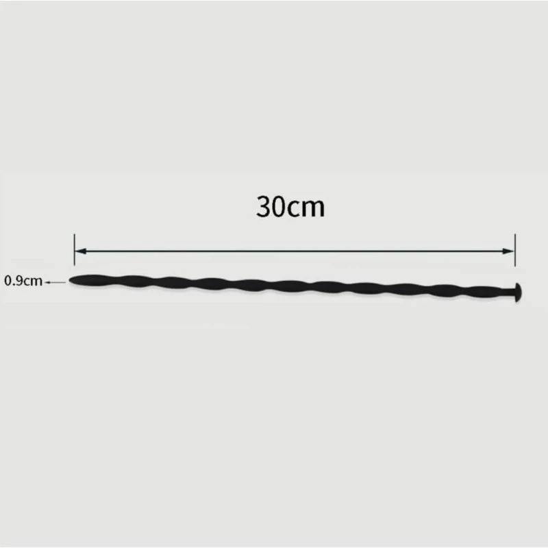 Sexopolis BDSM Silikon-Urethral-Sound, 300 x 9 mm, Schwarz