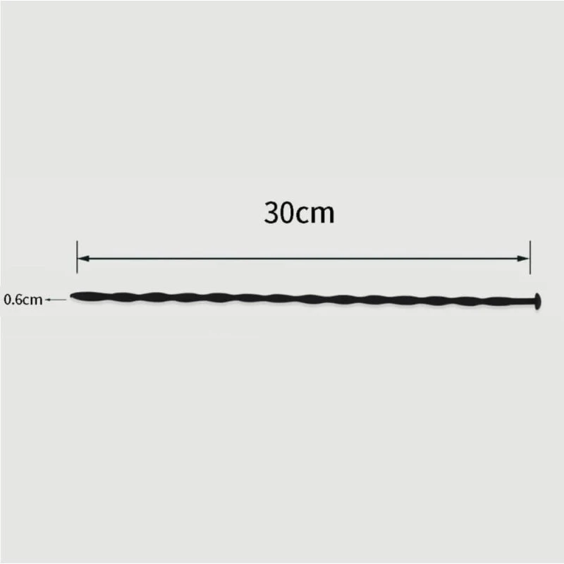 Sexopolis BDSM-Reihe Silikon-Urethral-Schall 300 x 6 mm, Schwarz
