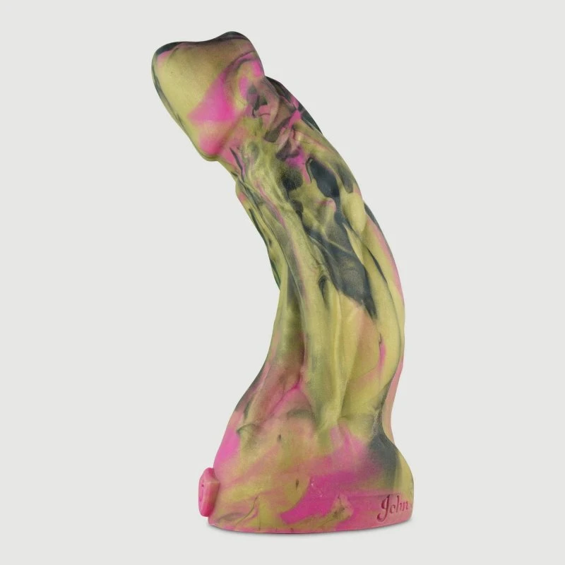 The Curve Champion Textured Platinum Ejakulierender Dildo 26,6 cm