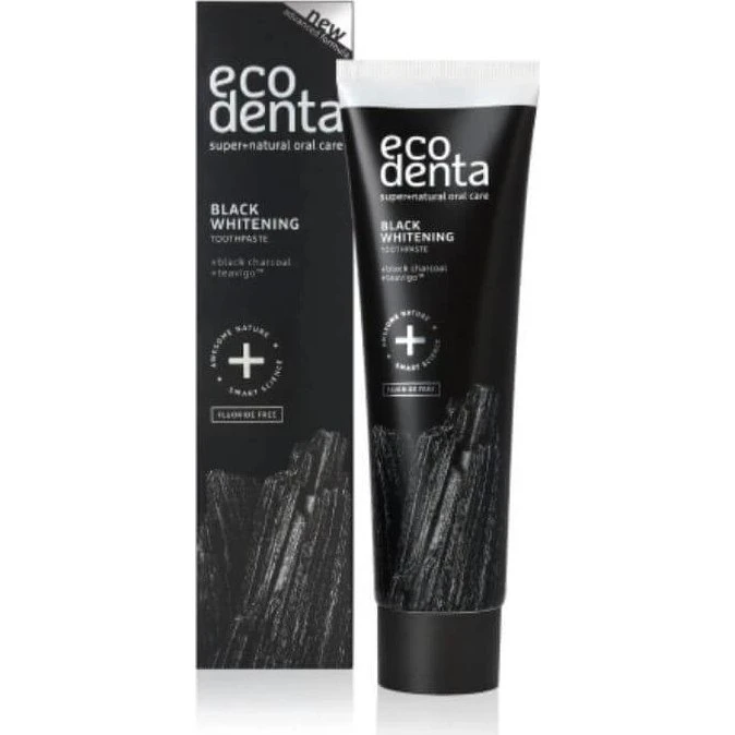 Ecodenta Extra Black Whitening Zahnpasta mit Aktivkohle, 100 ml