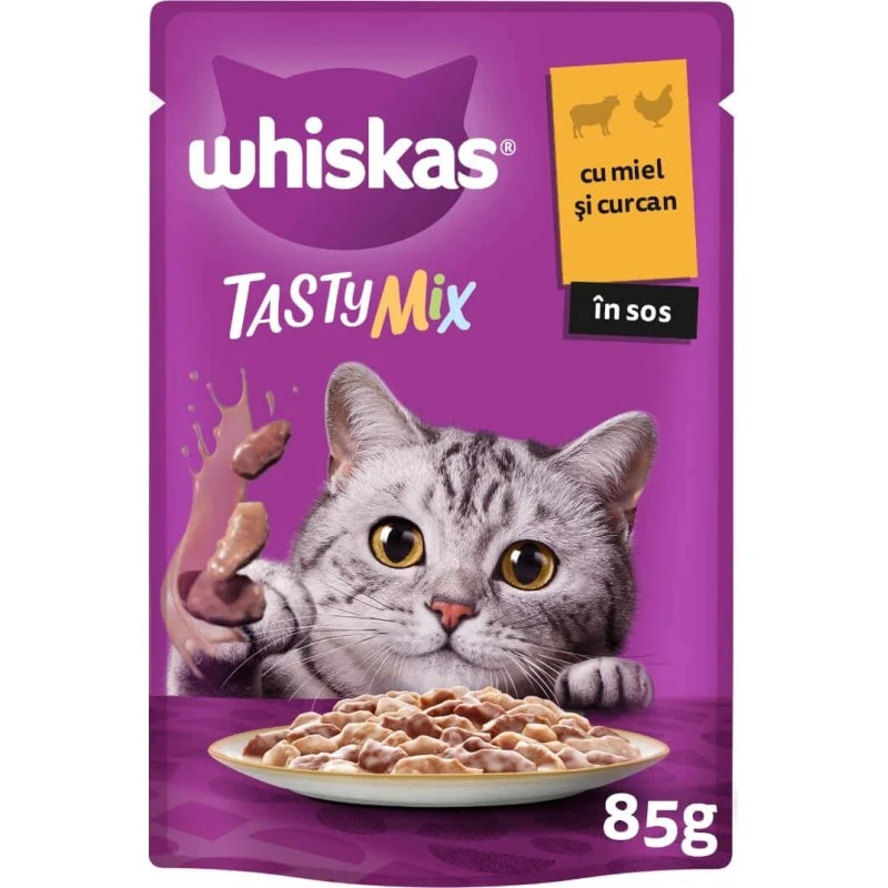 WHISKAS Tasty Mix Creamy Creations Honig & Pute, 85g Beutel