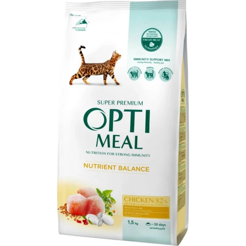 OPTIMEAL Katzentrockenfutter Huhn, 1,5kg