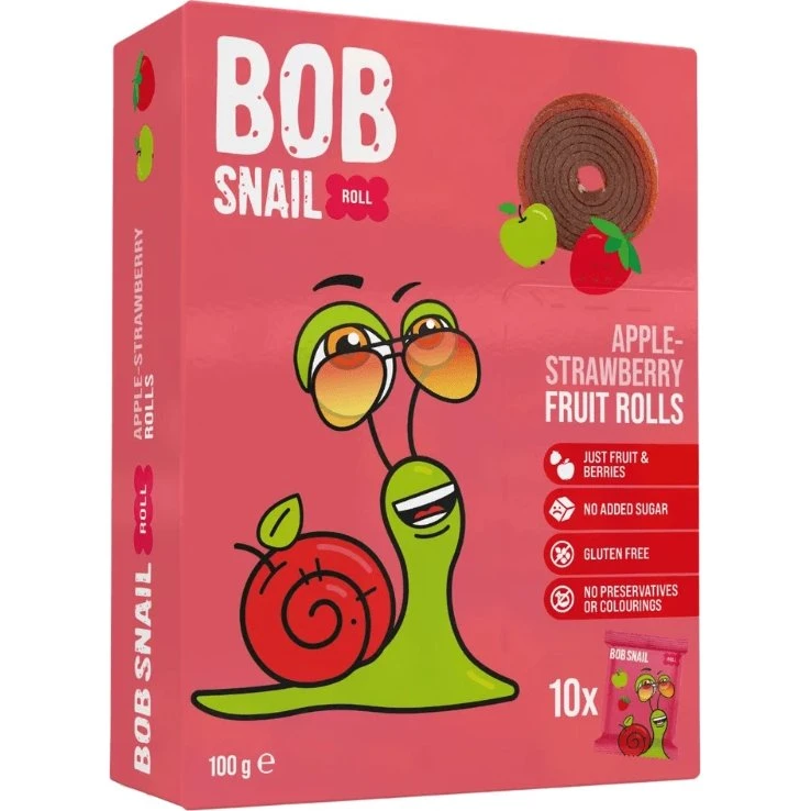 Bob Snail Obstbrötchen Apfel & Erdbeere, 100g