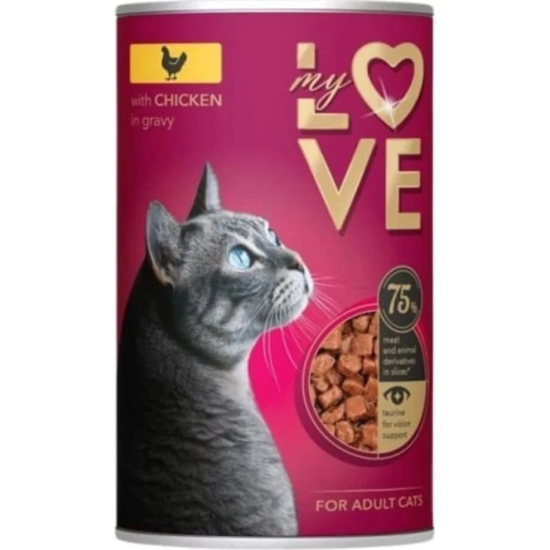 MY LOVE Katzen Nassfutter Huhn in Soße, 415g