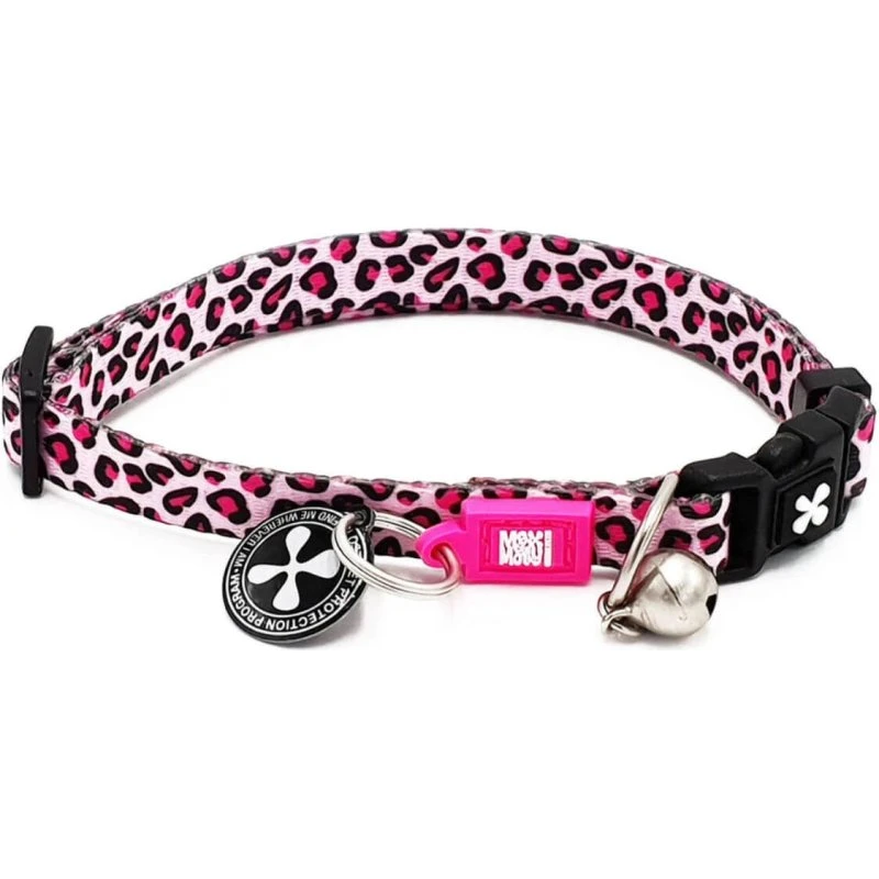 MAX & MOLLY Smart ID Katzenhalsband Leopard Pink