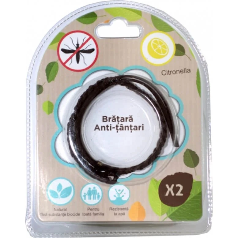 Anti-Mücken-Armband Set, 2 Stück, Natürliche Pflanzenextrakte