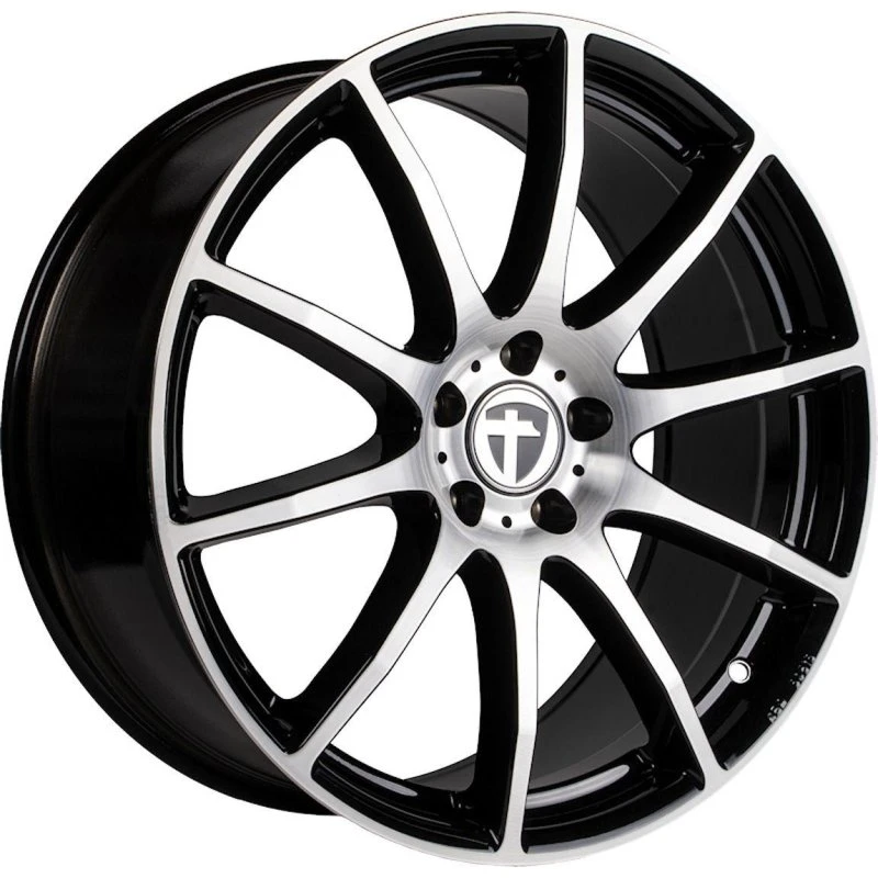 Tomason TN1 Flow 9J x 20 5x112 ET45 Black Polished
