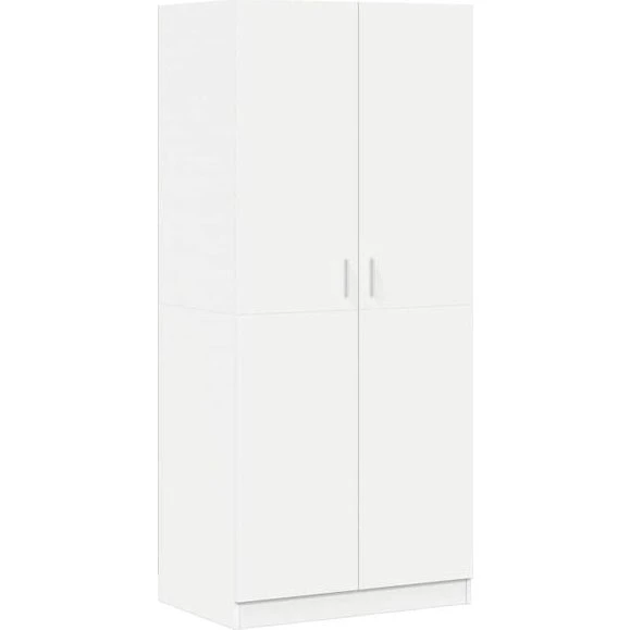 vidaXL Kleiderschrank Schwarz 80x52x180 cm Holzwerkstoff