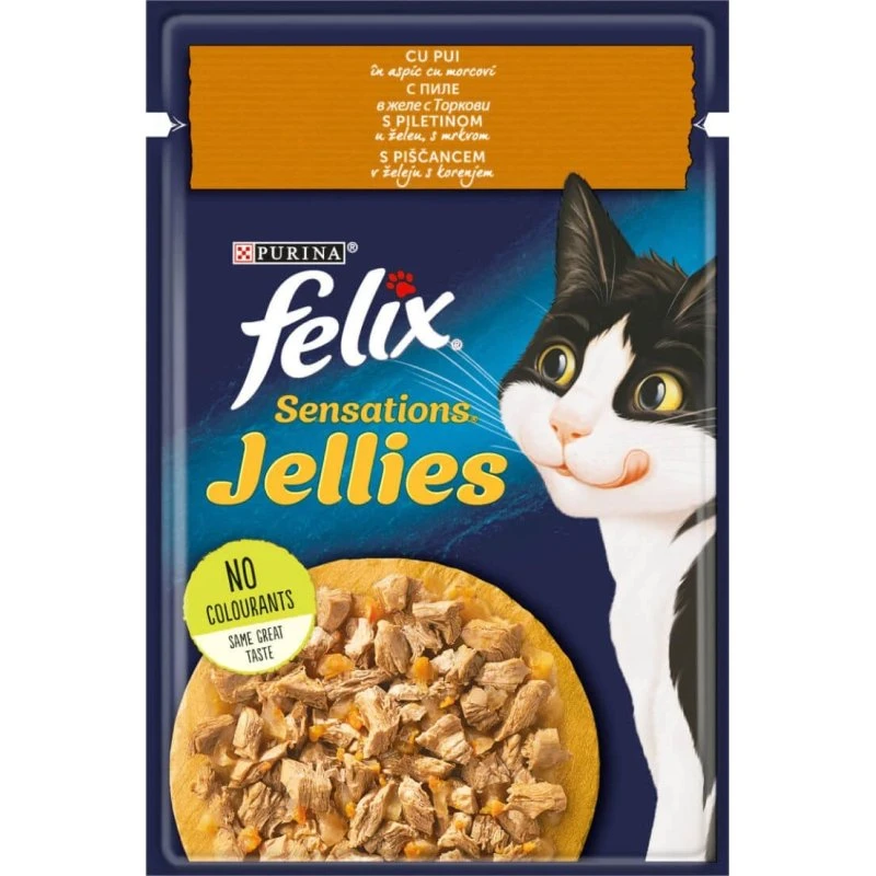 PURINA Felix Sensations Huhn mit Karotte in Aspik, 85g