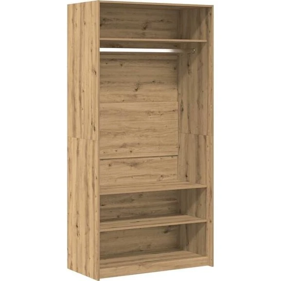 vidaXL Kleiderschrank Artisan-Eiche 100x50x200 cm