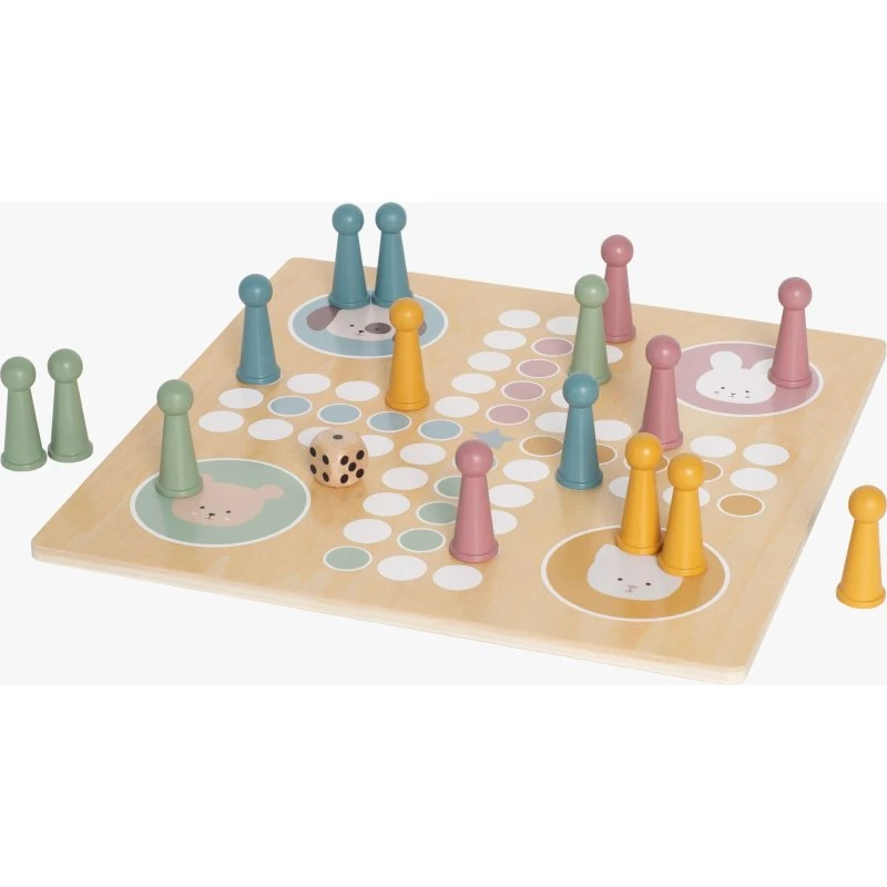 Jabadabado Ludo Brettspiel mit Holzfiguren
