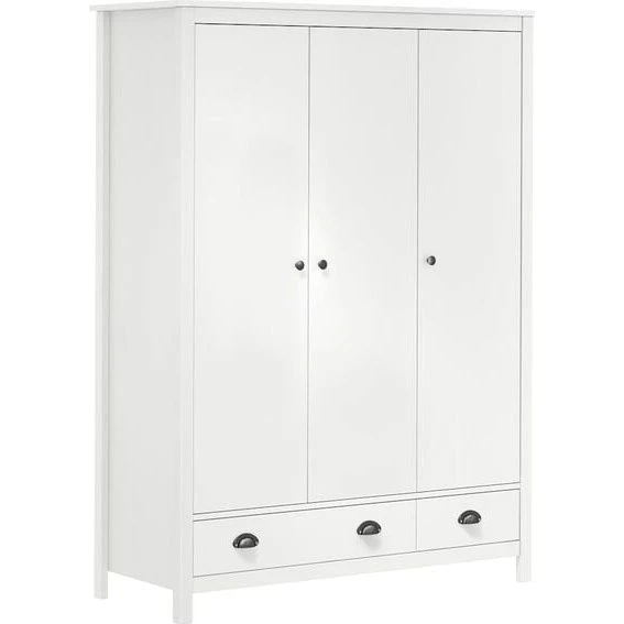 vidaXL Kleiderschrank Hill Weiß 127x50x170 cm