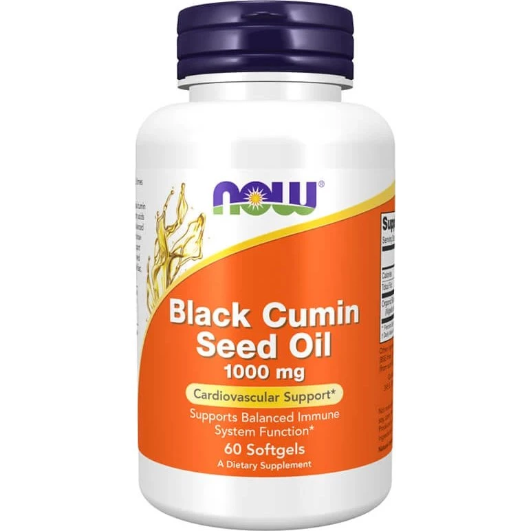 Now Foods Schwarzkümmelöl (Nigella Sativa) 1000 mg, 60 Kapseln