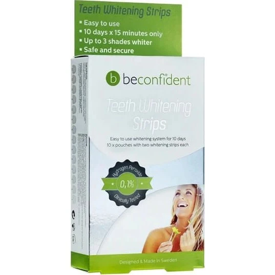Beconfident Teeth Whitening Strips, Aufhellungsstreifen, 20 Stück