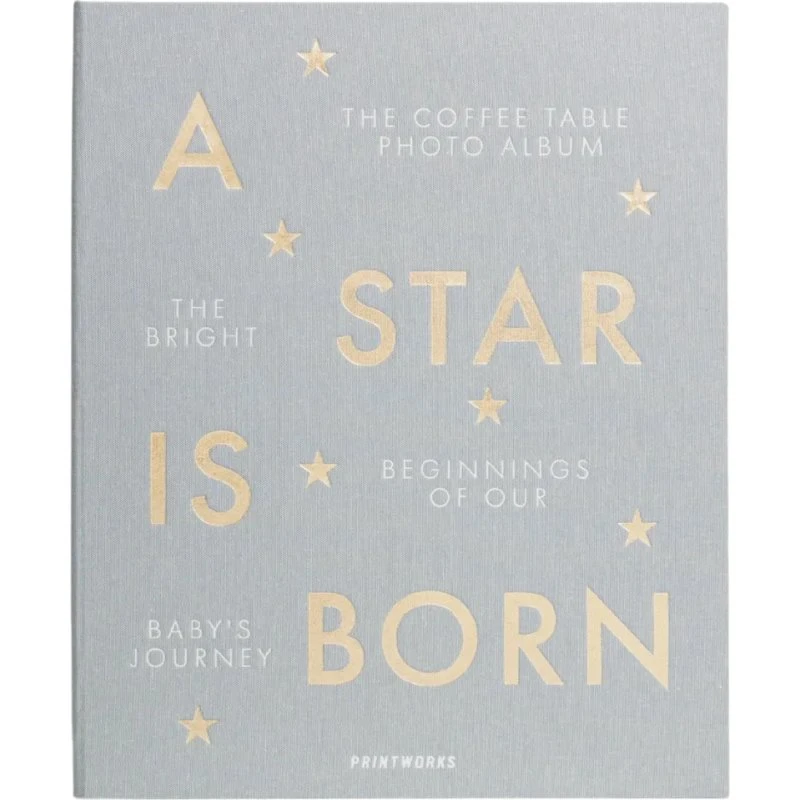 Printworks A Star Is Born Fotoalbum, Stoffbezug, Grau, Groß