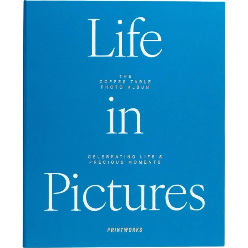 Printworks Life in Pictures Fotoalbum groß, Blau, Stoffbezug