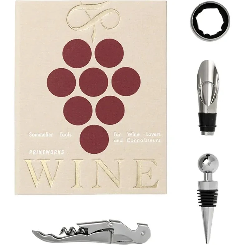 Printworks The Essentials Wein-Set in Geschenkbox, beige, 4-teilig