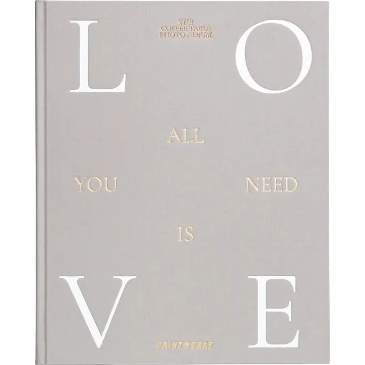 Printworks All You Need is Love Fotoalbum, grau