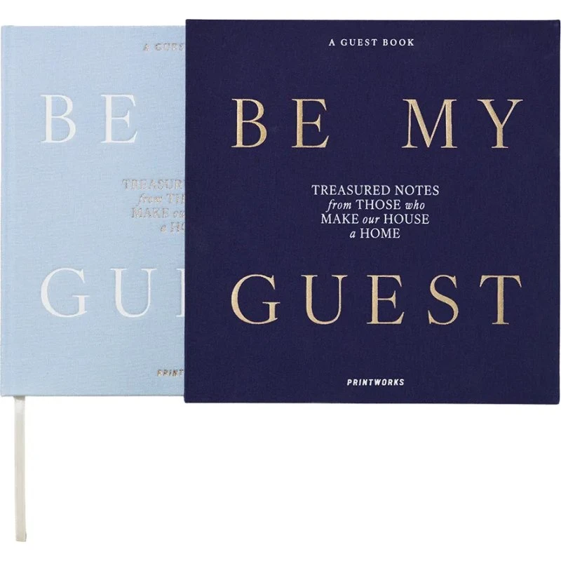 Printworks Gästebuch Be My Guest in Marineblau-Hellblau