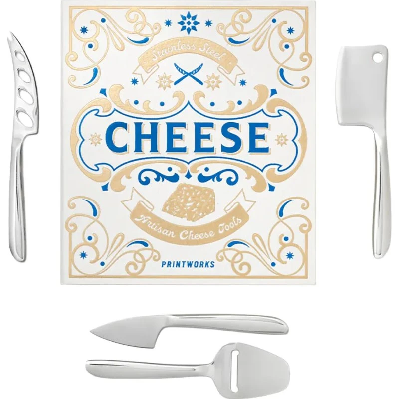 Printworks Käsemesser- und Zubehörset The Essentials in Geschenkbox, 4-teilig