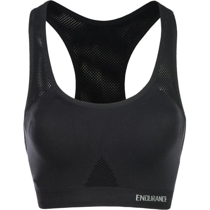 Endurance Sport-BH GEORGE mit herausnehmbaren Cups - Schwarz