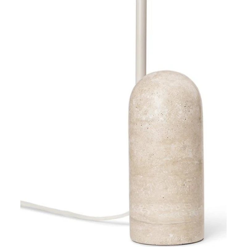 Ferm Living Arum Tischleuchte Cashmere - Travertin & Aluminium