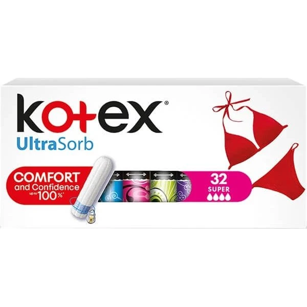 Kotex Super UltraSorb Tampons, 32 Stück