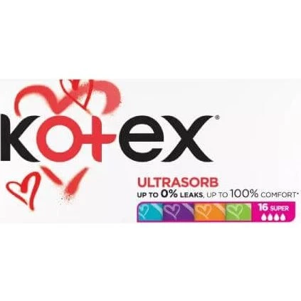 Kotex Ultra Sorb Super Tampons, 16 Stück
