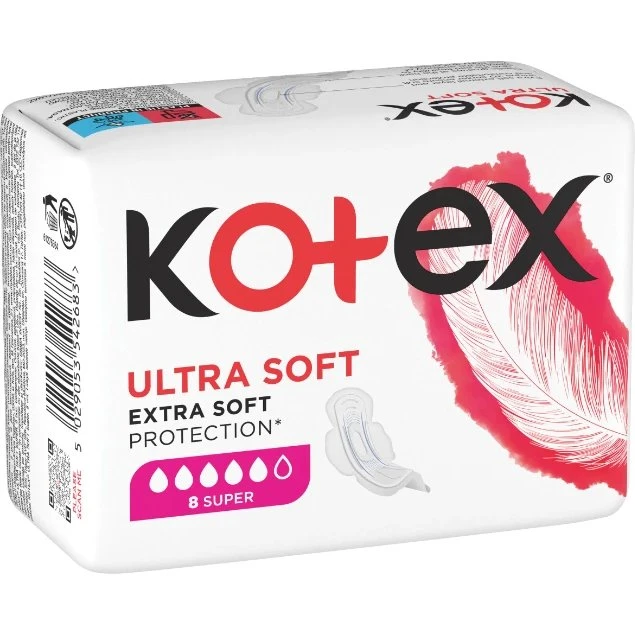 Kotex Ultra Soft Super saugfähige Einlagen, 8 Stück