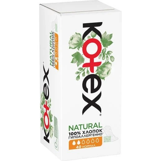 Kotex Natur Tägliche Binden, 40 Stück
