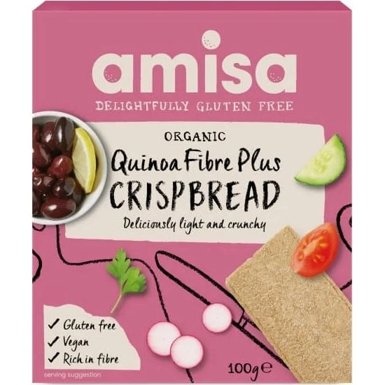 Amisa Bio-Quinoa-Knäckebrot mit Ballaststoffen, glutenfrei, 100g