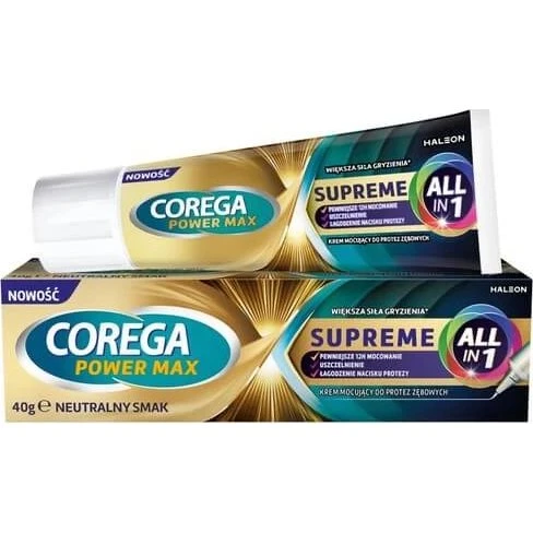 Corega Power Max Supreme All in 1 Fixiercreme, 40 g
