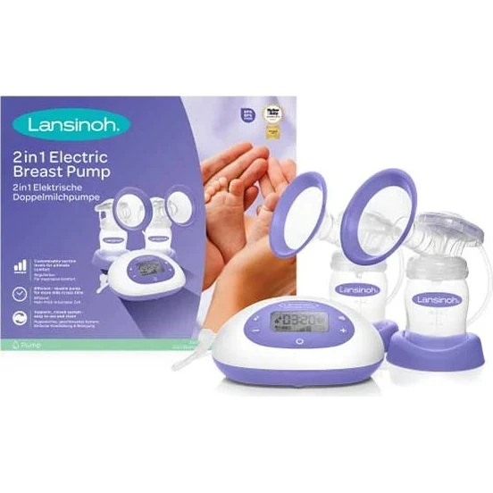 Lansinoh 2-in-1 elektrische Milchpumpe für zwei Brüste