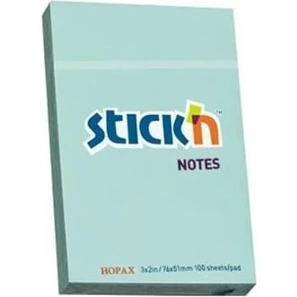 Stickn Haftnotizblock, 100 Blatt, Pastellblau, 76 x 51 mm