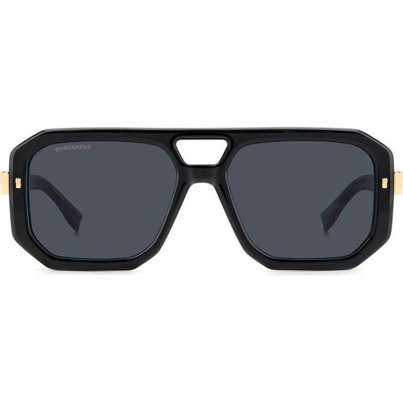 Dsquared2 D2 0105/S Sonnenbrille Herren Schwarz Rechteckig