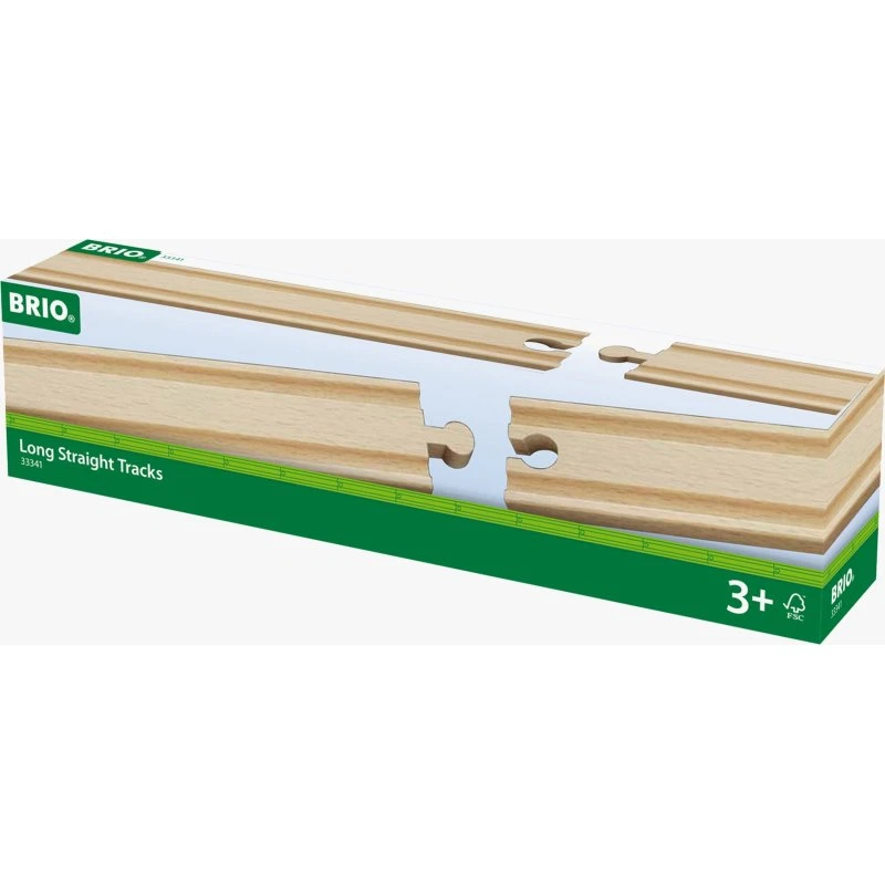 BRIO Gerade Gleise - Erweiterungsset aus Holz (4er Set)