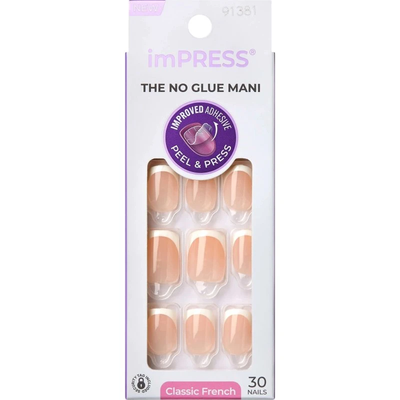 Kiss imPRESS Classic French Press-on Nails, 1 Set