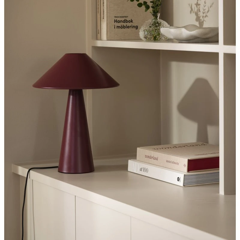 Globen Lighting Tischleuchte Cannes, rot, Metall, 40 cm