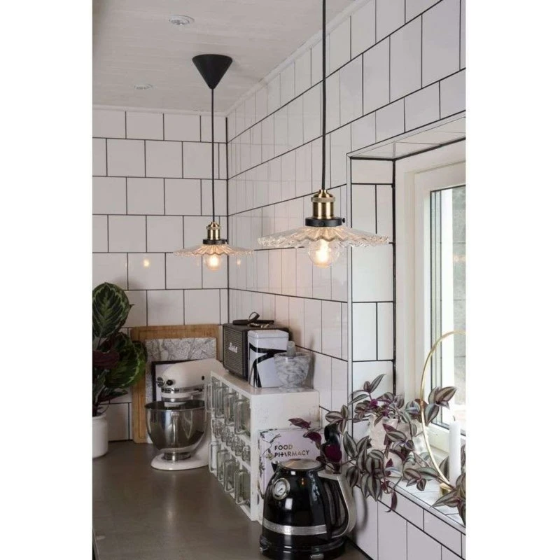 Globen Lighting Pendelleuchte Cobbler 25 - Glas klar & Messing